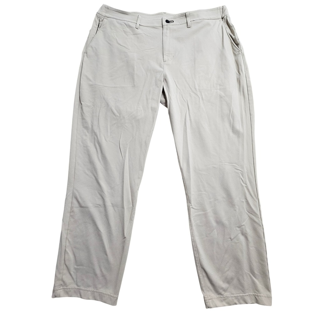 Public Rec All Day Every Day Pants 38/28 Khaki Beige Stretch Tapered Chino